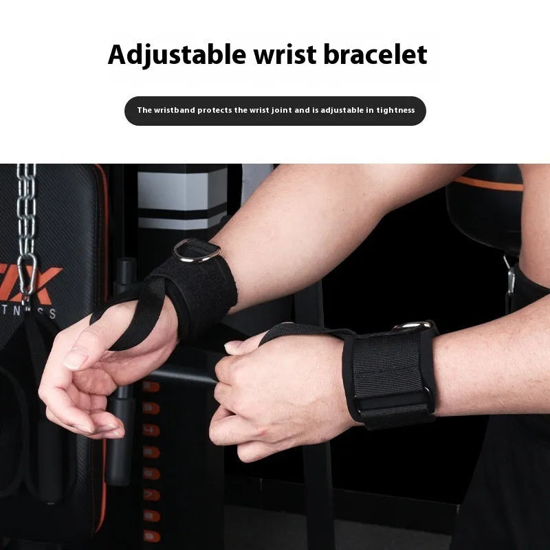 Chest expander elastic belt with TPE tube and red, blue, black, green colour sleeves indicating resistance level.