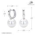Sterling silver 925 fairy pearl earrings geometric shape gold platinum electroplated women