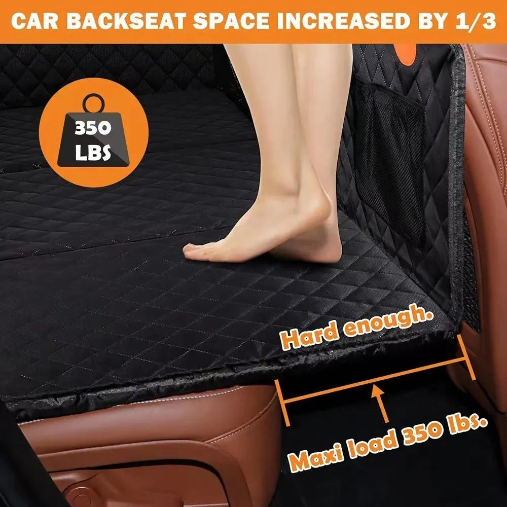 Black waterproof polyester car pet mat for dogs, 132 x 160cm, vehicle-mounted and load-bearing