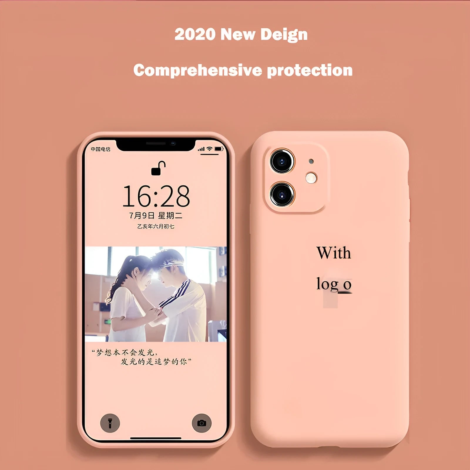 Solid colour silicone phone case for iPhone 11 Pro Max on a table.
