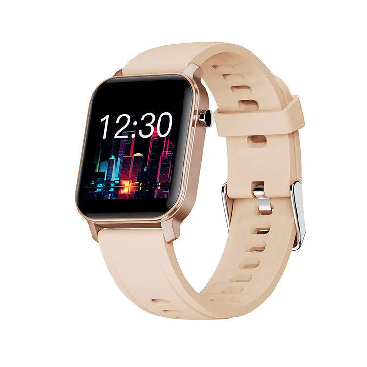 M2 smart bracelet with colour screen and black silicone strap showing health metrics display.