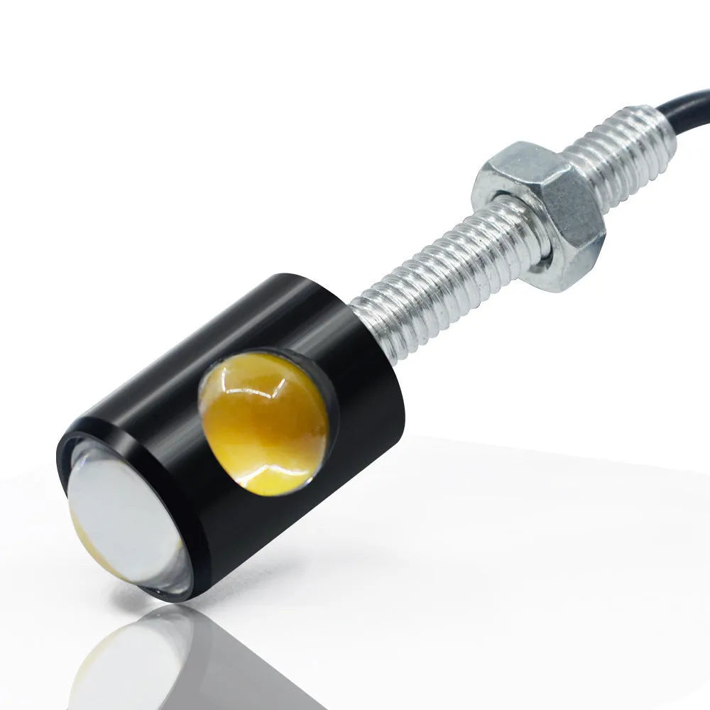 Aluminium shell license plate light for GM vehicles in white, red, blue, ice blue, or yellow.