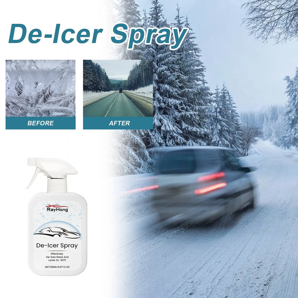 150ml car windshield defrost anti-icing spray bottle for winter snow removal and ice melting