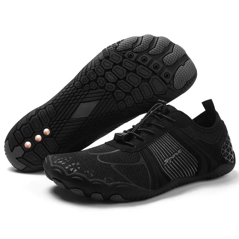Anti-static conductive upstream grounding shoes in 906 White with mesh upper and rubber sole, low-top lace-up style