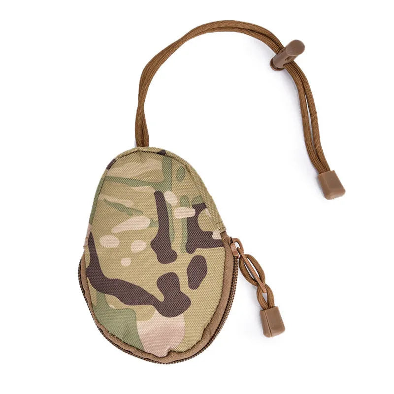 Outdoor multifunctional key pouch with telescopic rope in Oxford cloth measuring 13cm by 8cm