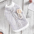 Black PU sausage-style jacket for small cat or dog with individual leg sleeves