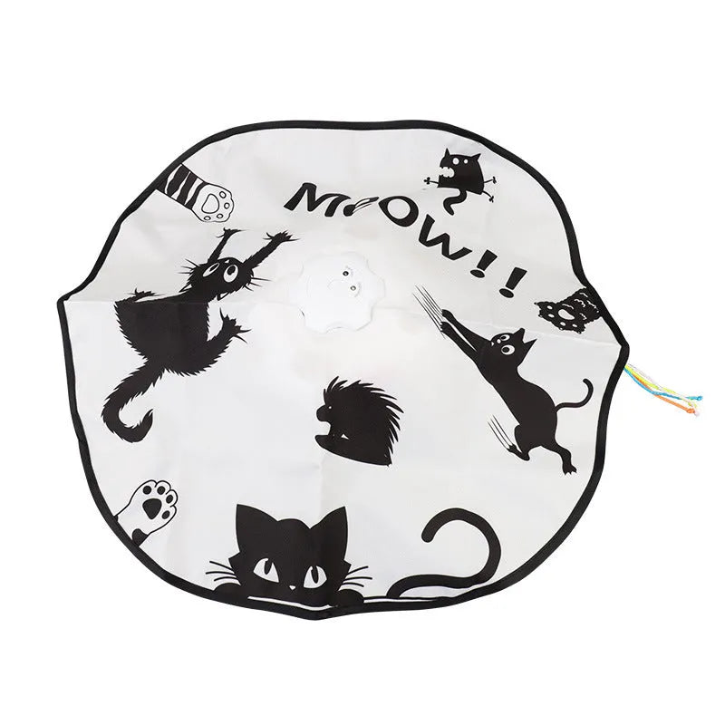 Plastic cat teaser toy for self-play measuring 19.8 by 11.5 by 19.5 cm