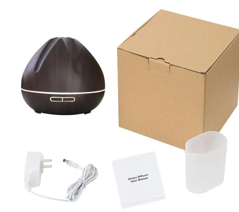 500ml air humidifier aromatherapy machine in dark wood or light wood with AU EU UK or US plug