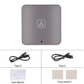 Black wireless CarPlay adapter module with USB cables for converting wired CarPlay systems