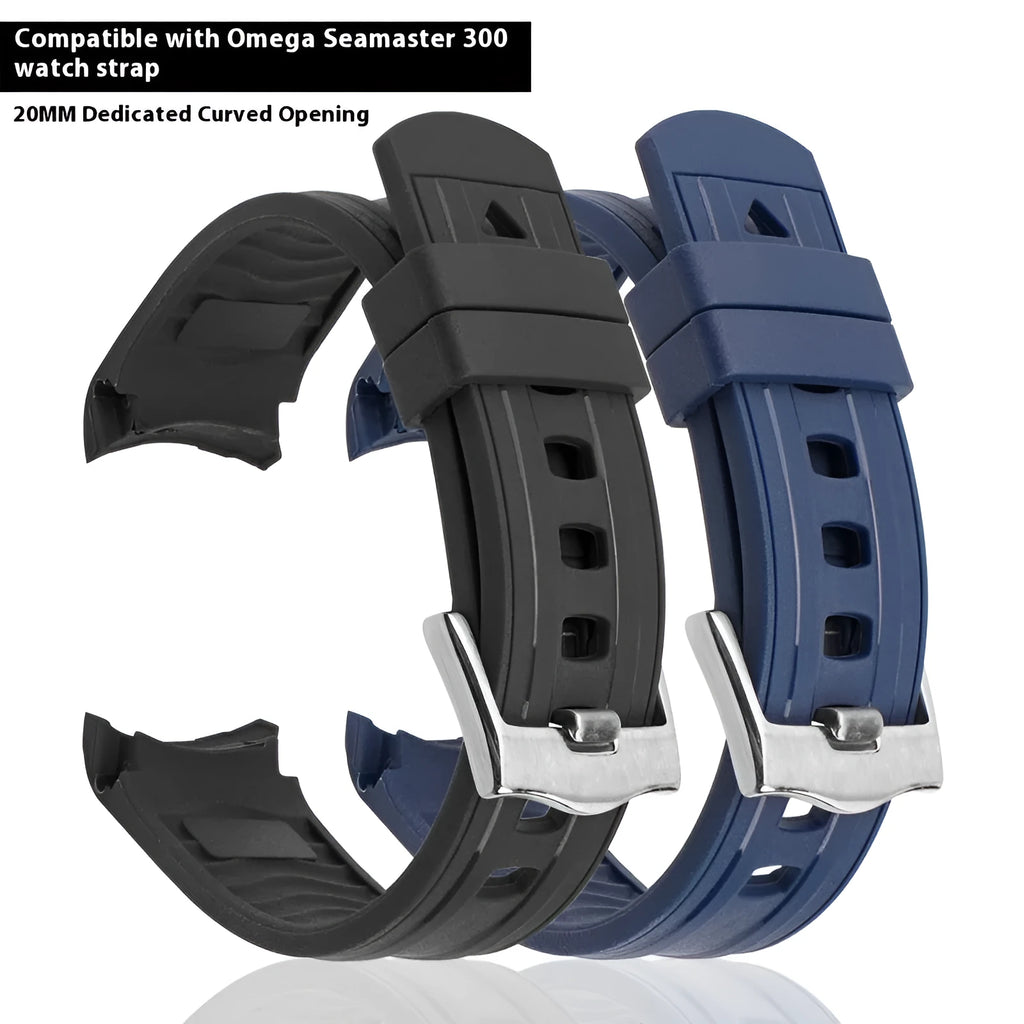 Original style 20mm watch strap in multiple colours with silver buckle.