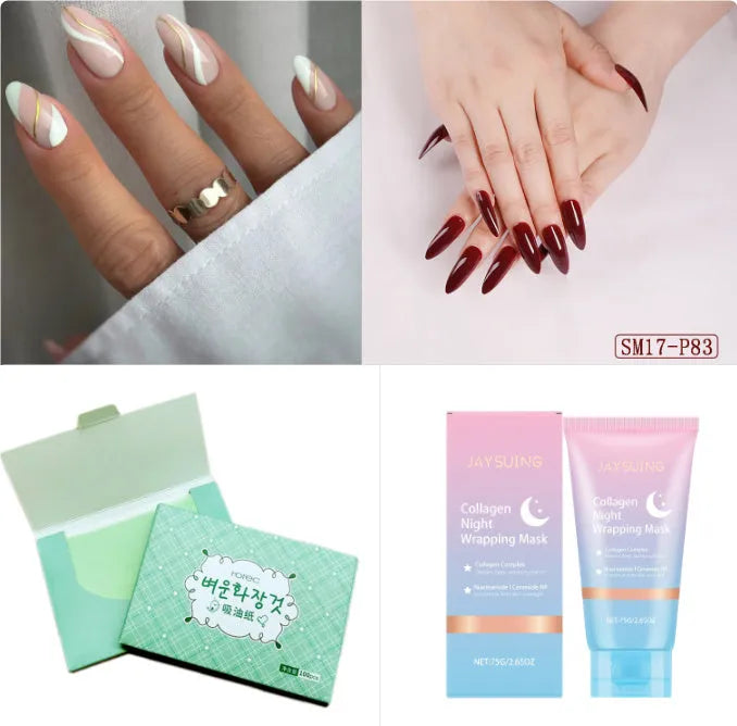 Collagen night wrapping mask with brush in 75g single pack