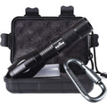 Tactical portable LED flashlight 1000 lumens, Pro-Black finish, aluminium body