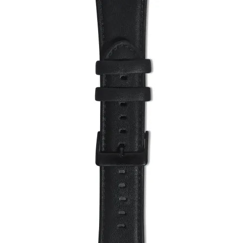 Oil wax cowhide leather Apple Watch strap in black, business style, sizes 38-40 and 42-44