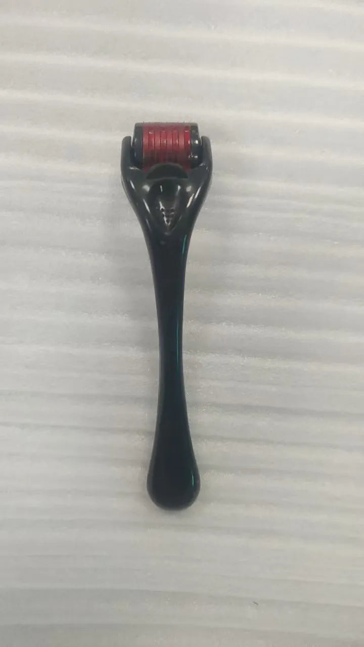 540 micro needle derma roller with mechanical design in various handle and wheel colour combinations