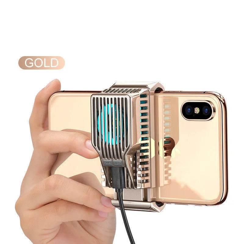Mobile phone radiator cooling accessory with clip for 4-7 inch smartphones in black colour