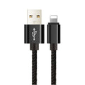 Braided hemp rope Apple fast charging cable in various colours, showing 8PIN connector.