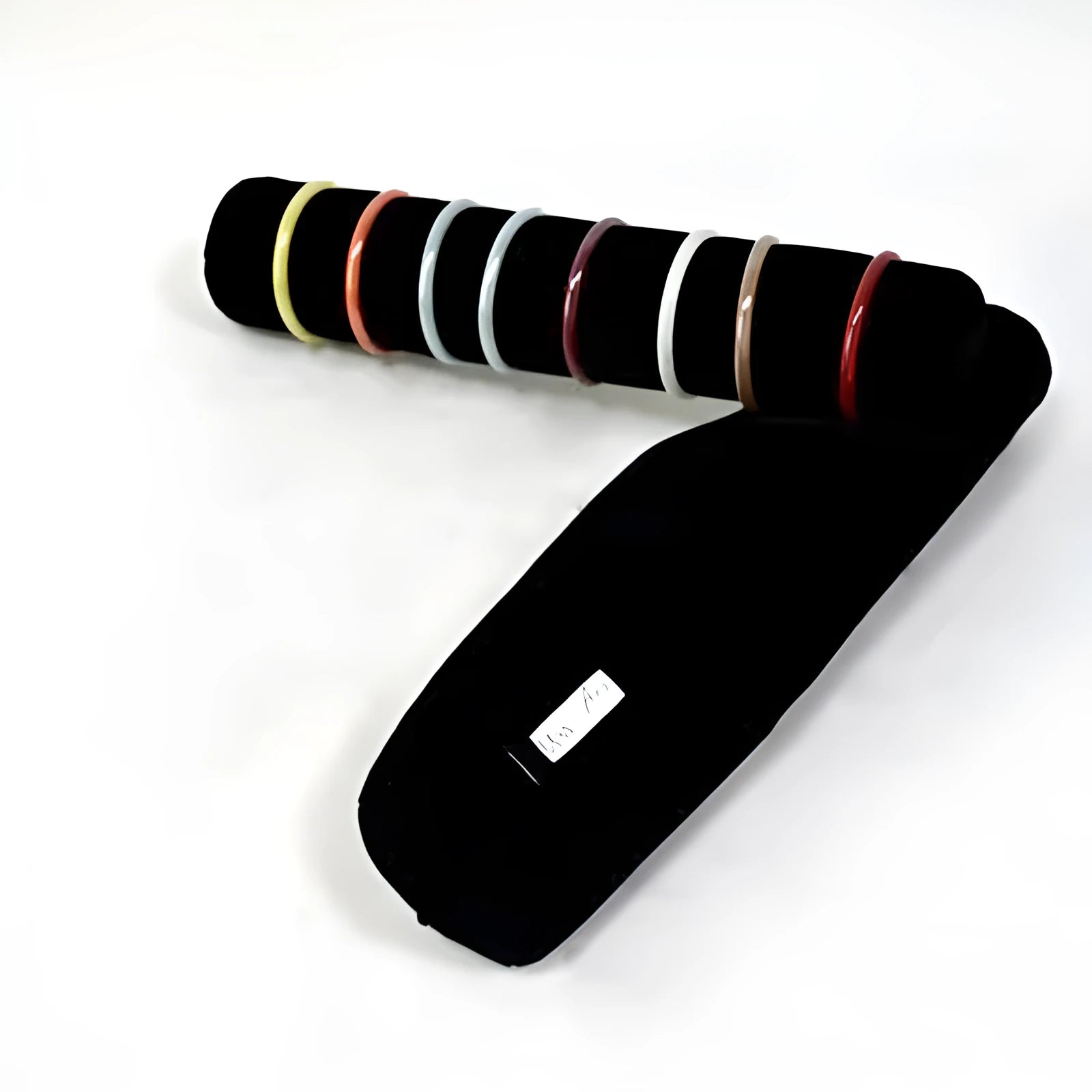 Polyester women's bracelet watch buggy bag in black velvet with black bracelet stick for dustproof storage
