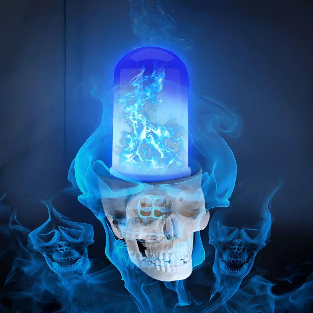 LED flame light bulb with 9W power, E27 screw base, and yellow flame effect mode for home decoration