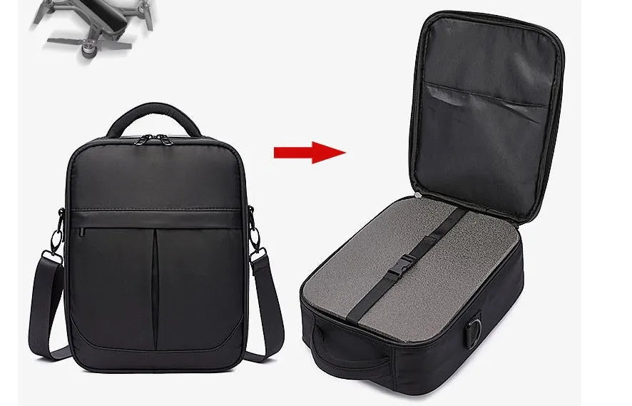 Black Oxford fabric men's messenger bag with shoulder strap