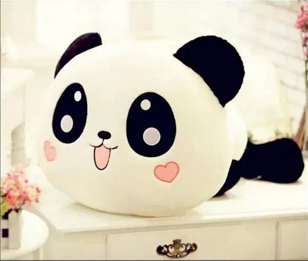 Plush toy panda in Panda colour, soft plush material, 45 cm listing size, available in three face styles and five sizes.