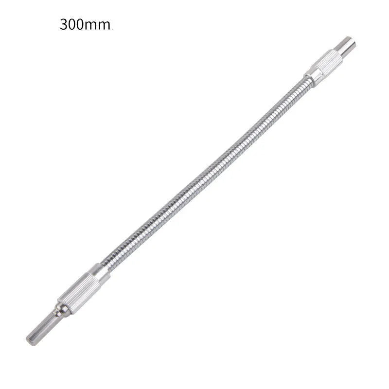 Silver metal flexible shaft adapter for cordless drills with 6.35mm shank for multi-angle grinding work
