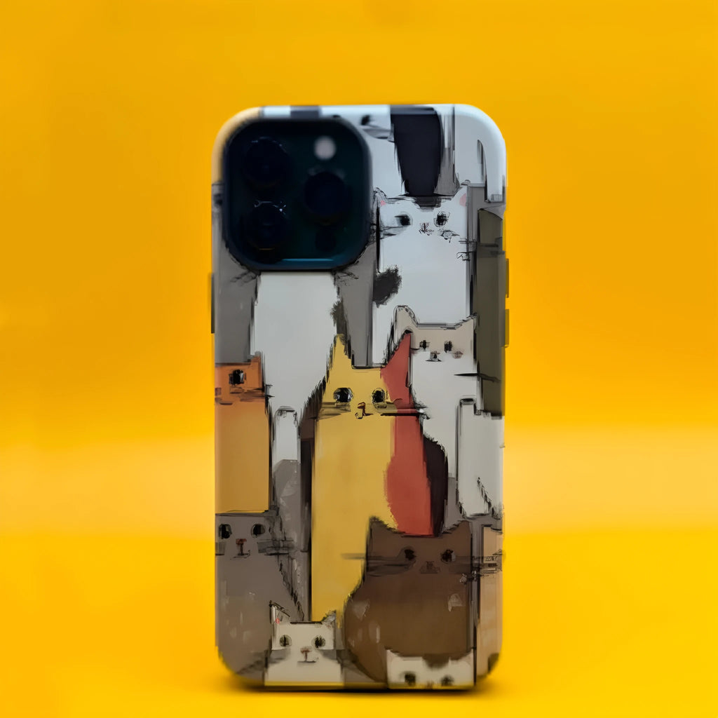 Plastic all inclusive phone case with heat transfer printed cartoon design for iPhone 15 Pro Max
