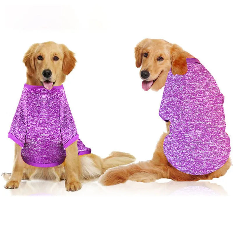 Acrylic big dog sweatshirt in wine red colour, size 3XL to 9XL for large breeds, machine washable winter pet clothing