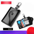 Genuine leather square vertical key and card holder in one of four colours with sequin details.