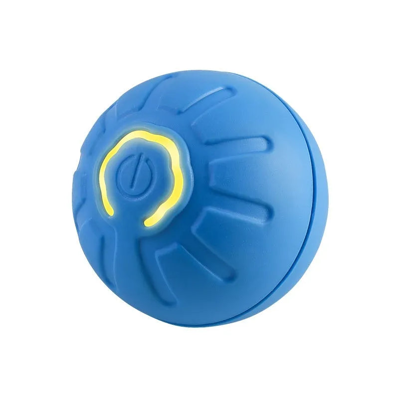 Smart dog toy ball 42mm USB automatic moving bouncing electronic pet toy in blue