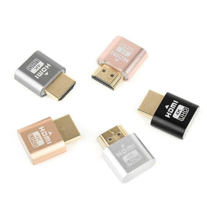 HDMI virtual display dongle with 26.5mm connector in multiple interface colour options