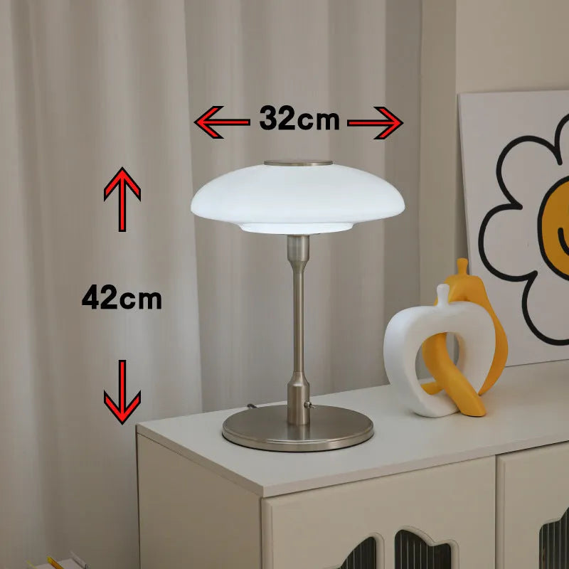 Vintage nickel-plated bedside ambient light with Korean design in golden white colour