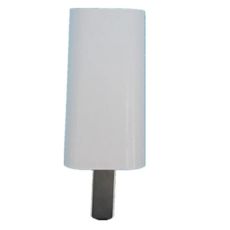 White standard USB power adapter charger with 5V1A output and CE FCC certifications