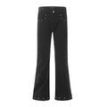 American retro straight-leg skinny jeans in cotton with horn-style leg opening and zipper fly