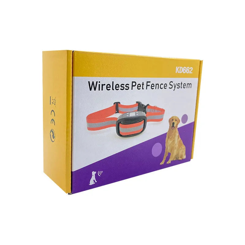 Electronic dog trainer bark stopper with plastic body and nylon strap, black and white colour options