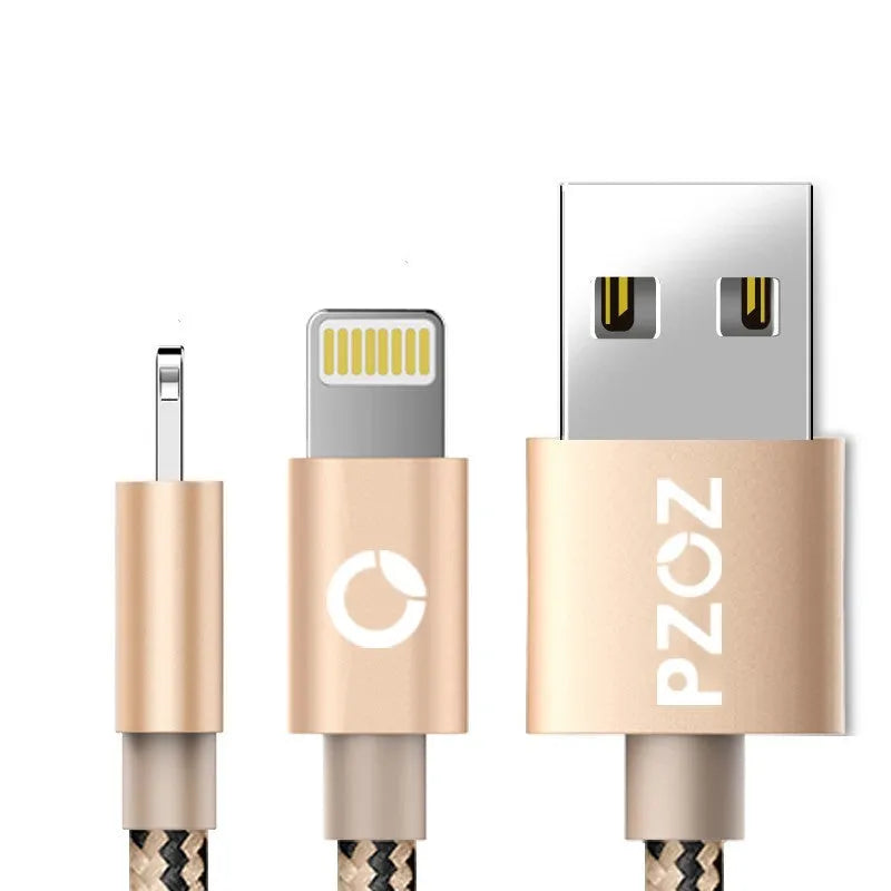 Apple MFI certified Lightning data cable in grey or silver colour, one metre length
