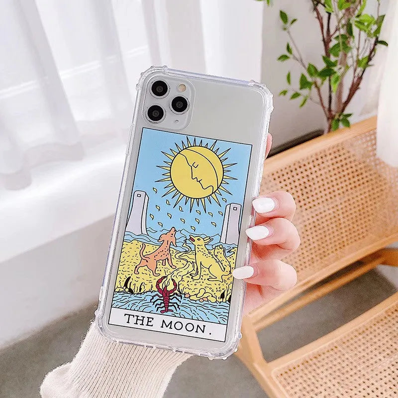 Mythology comic design phone case in sun colour for iPhone with graffiti cartoon artwork