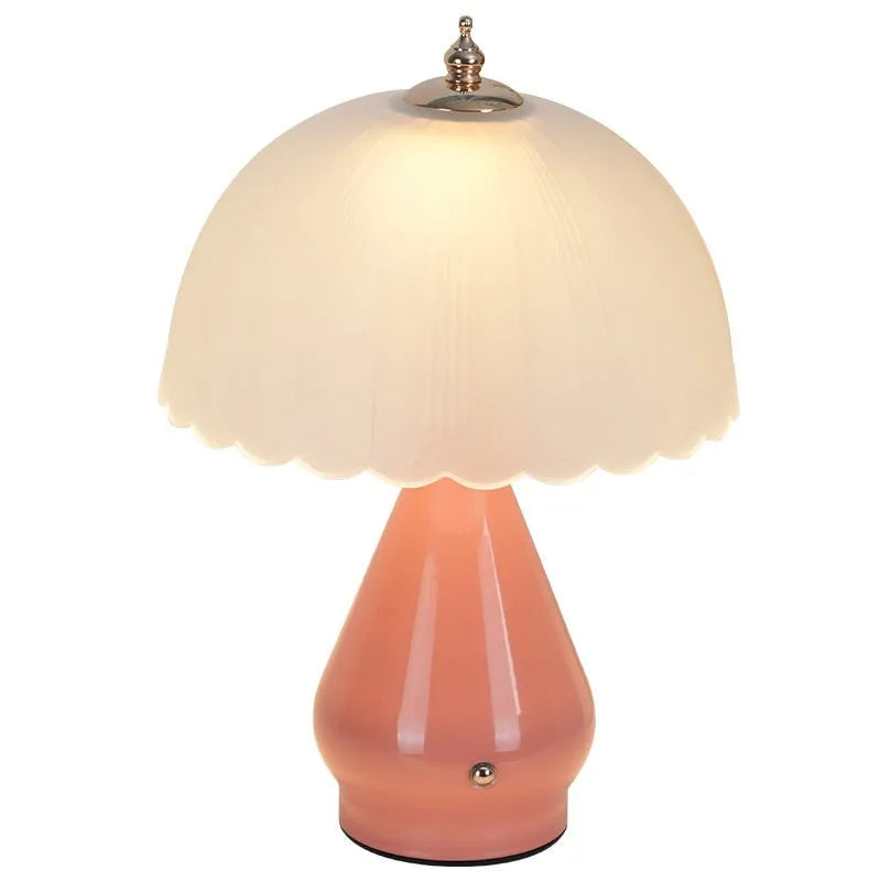 Geometric 3D modern simplicity table lamp with warm light, available in black, dark green, gray, orange, pink, red