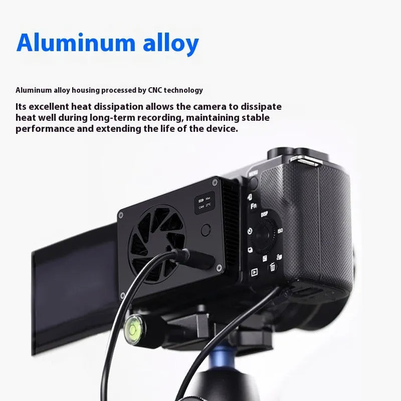 Black aluminium alloy computer CPU cooling radiator heatsink with power cord