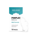 Pack of 10 salicylic acid acne patches with tea tree oil and hyaluronic acid in a clear hydrocolloid design