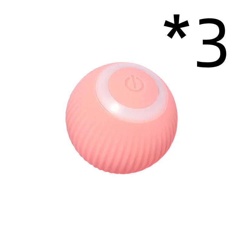 Small green plastic interactive rolling ball toy for cats with intelligent obstacle avoidance technology