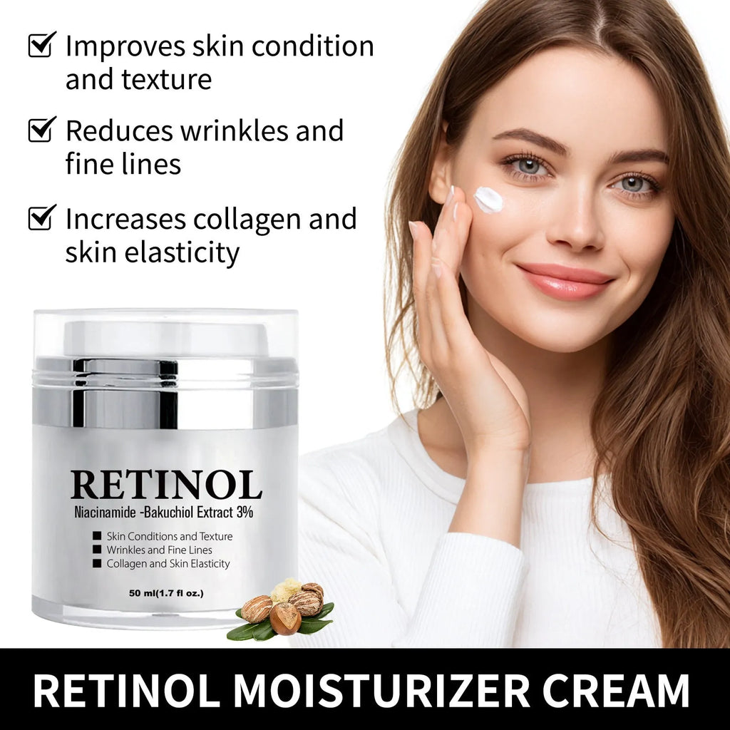 Retinol face cream 50ml for tender skin, whitening, moisturising and anti-wrinkle repair