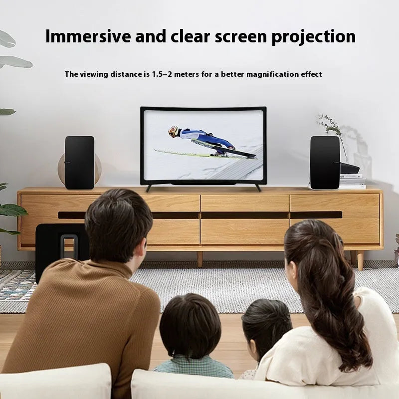 14-inch plastic phone screen amplifier in dark night colour for universal smartphone use
