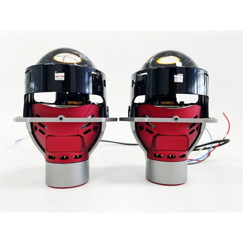 Single intelligent follow-up steering headlight unit with aluminium housing and glass lens