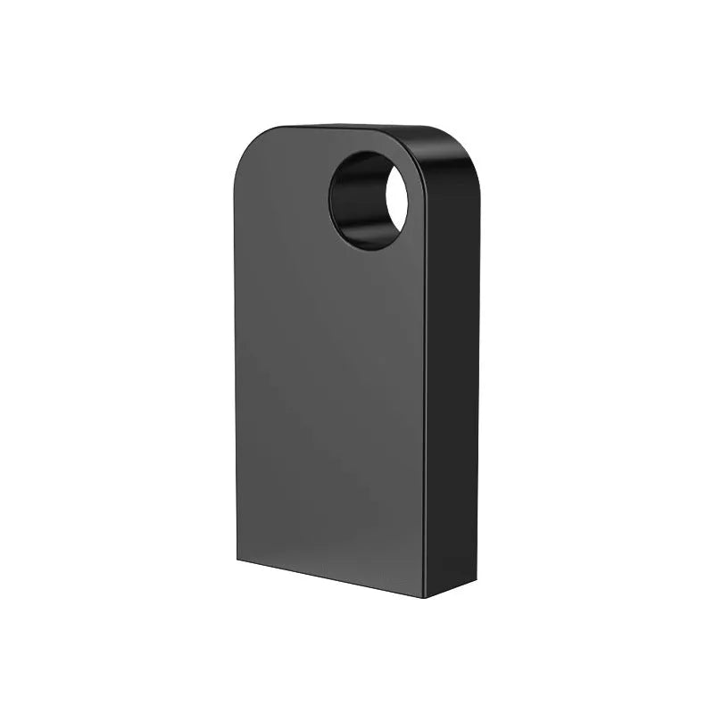 Compact silver alloy car USB 2.0 flash drive with metal shell and waterproof construction.