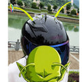 Silicone sunflower ornament with suction cup for attaching to a motorbike helmet