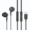 Celebrat new TYPE-C wired semi-in-ear headset with 1.2m cable in black and white colour options