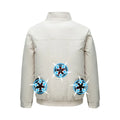 Smart air conditioning cooling jacket with integrated fan for outdoor summer work in black or white.