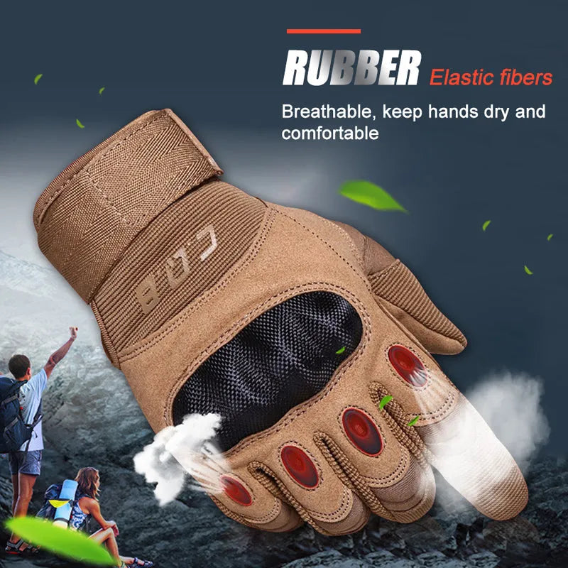 Tactical half finger gloves with rubber knuckle protective gear in army green colour for men