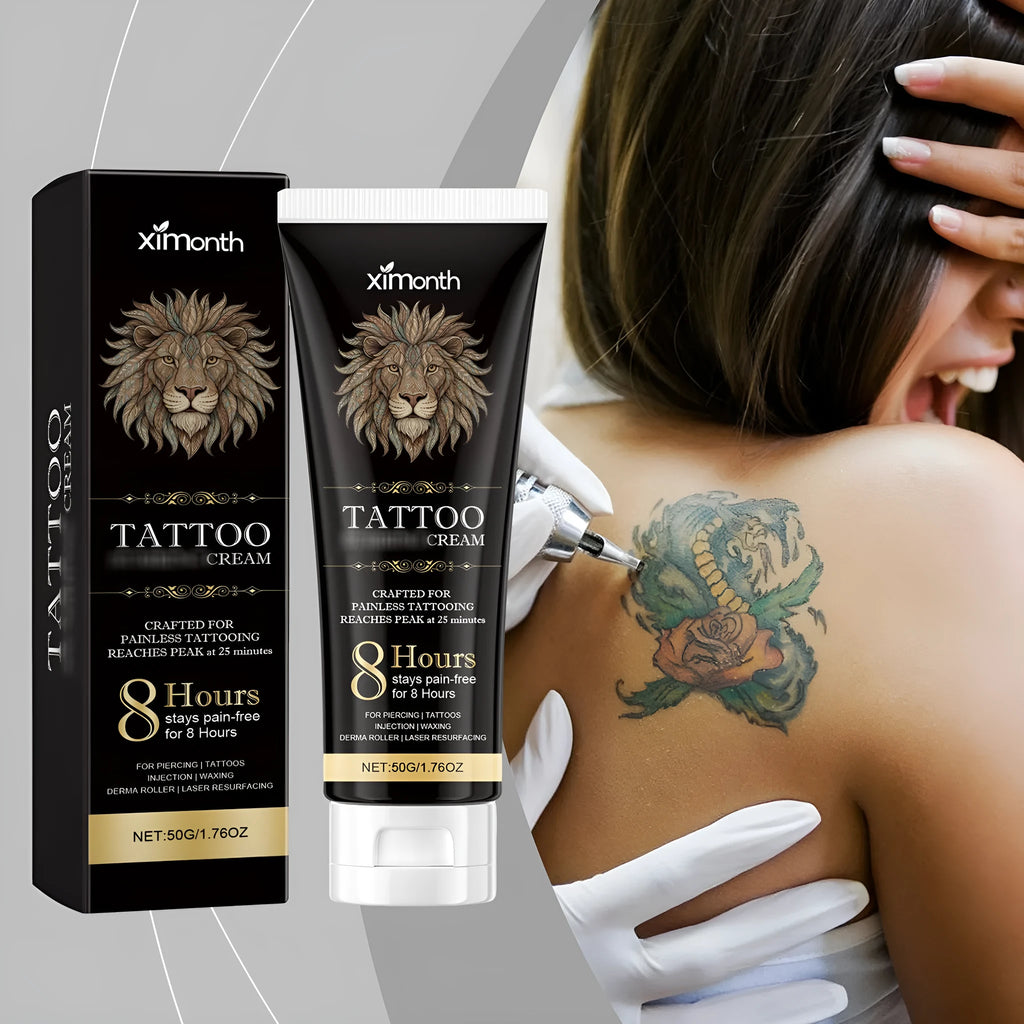 Jar of 50g nourishing tattoo neck cream with honey and chamomile for moisturising.
