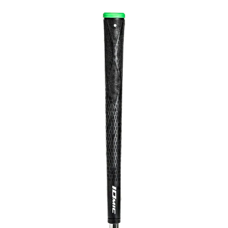 TPE material golf grip shown in various colour options including pink, red, and black.
